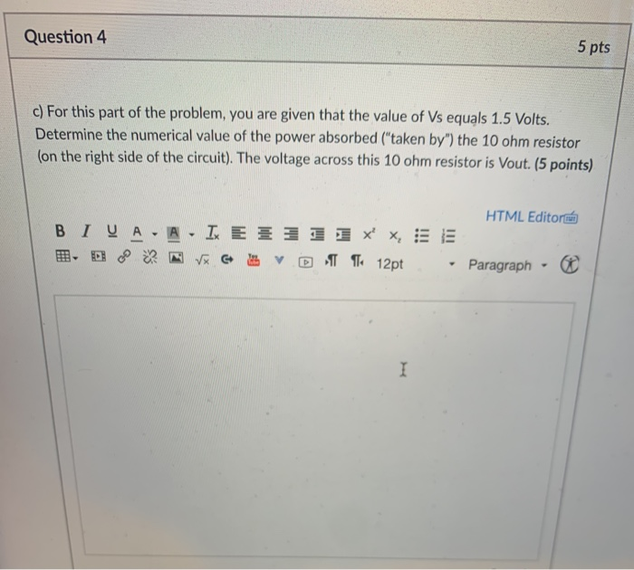 Solved Problem One: Consider the circuit shown below. (40 | Chegg.com