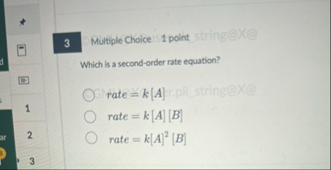 Solved Multiple Choice 1 ﻿pointWhich is a second-order rate | Chegg.com