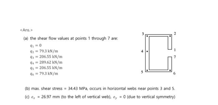 2. A vertical shear force of 35,000 N is applied at | Chegg.com