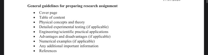 Solved General guidelines for preparing research assignment | Chegg.com