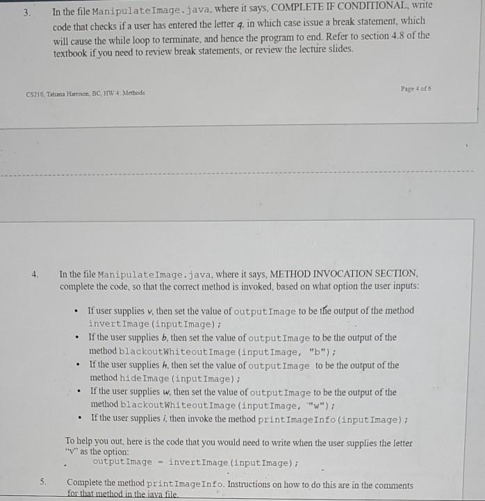 Solved Instructions This homework assignment covers methods, | Chegg.com