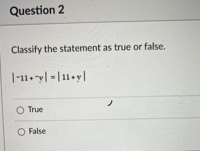 Solved Classify the statement as true or false. | Chegg.com