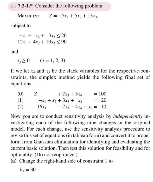 Solved D,I 7.2-1.* Consider the following problem. Maximize | Chegg.com