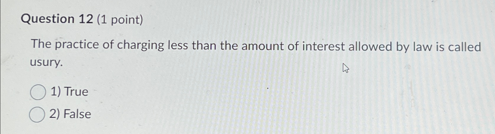 Solved Question 12 (1 ﻿point)The practice of charging less | Chegg.com