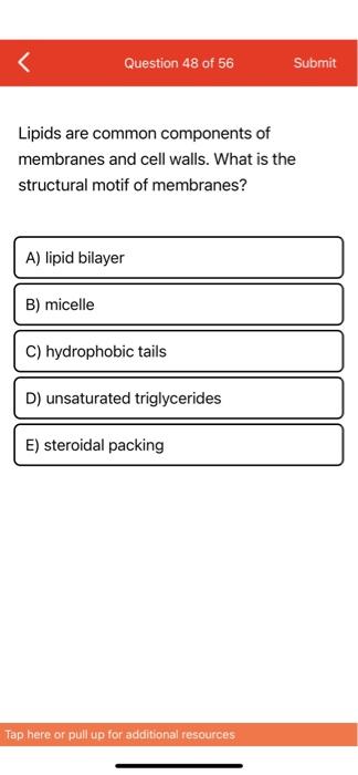 Solved Lipids are common components of membranes and cell | Chegg.com