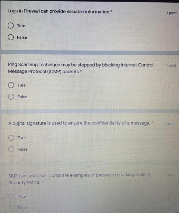 Solved Logs in Firewall can provide valuable information* 1 | Chegg.com