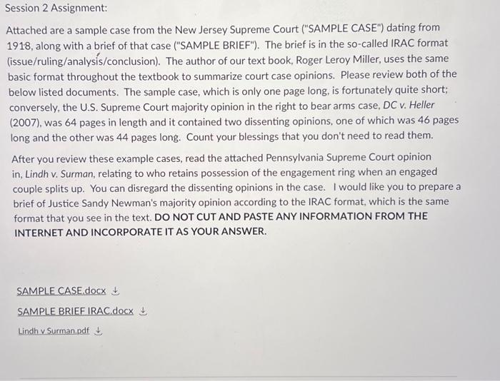 Solved Attached are a sample case from the New Jersey | Chegg.com