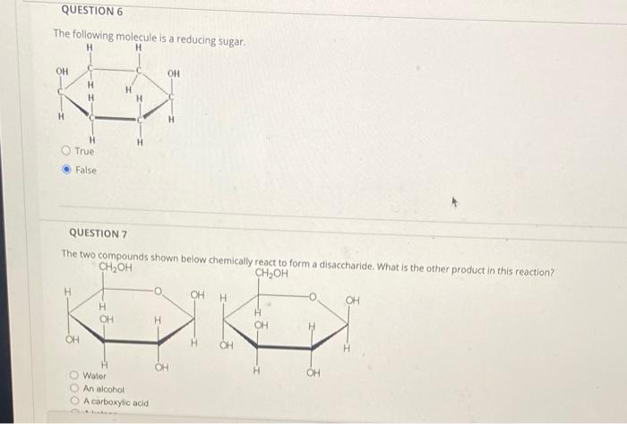Solved QUESTION 4 The molecule shown below is an | Chegg.com