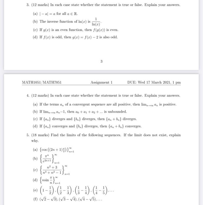 Solved 1 3 Marks A Proof Of The Triangle Inequality J Chegg Com