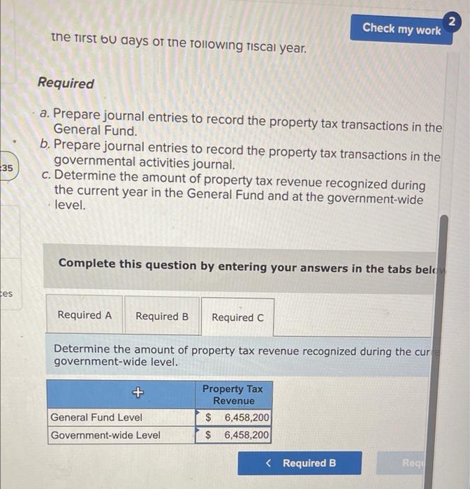 Solved Check my work During the current year, the City of