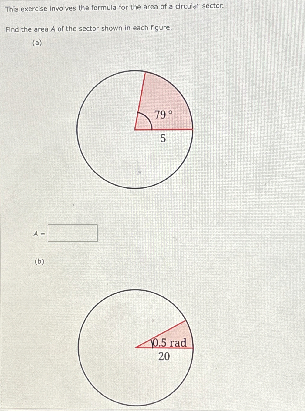 Solved This exercise involves the formula for the area of a | Chegg.com