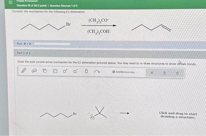 Solved Consider the mechanism for the following E2 | Chegg.com