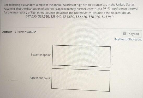 Solved The Following Is A Random Sample Of The Annual Chegg