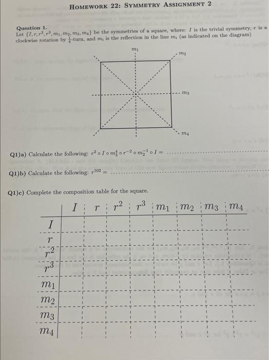 symmetry homework