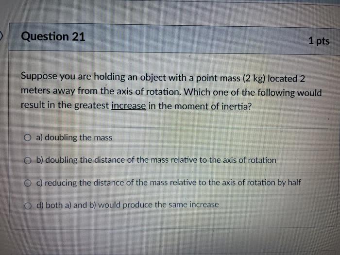 Solved Question 20 1 pts If a figure skater is rotating at | Chegg.com