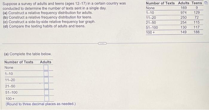 Solved (b) Complete The Table Below. (Round To Three | Chegg.com