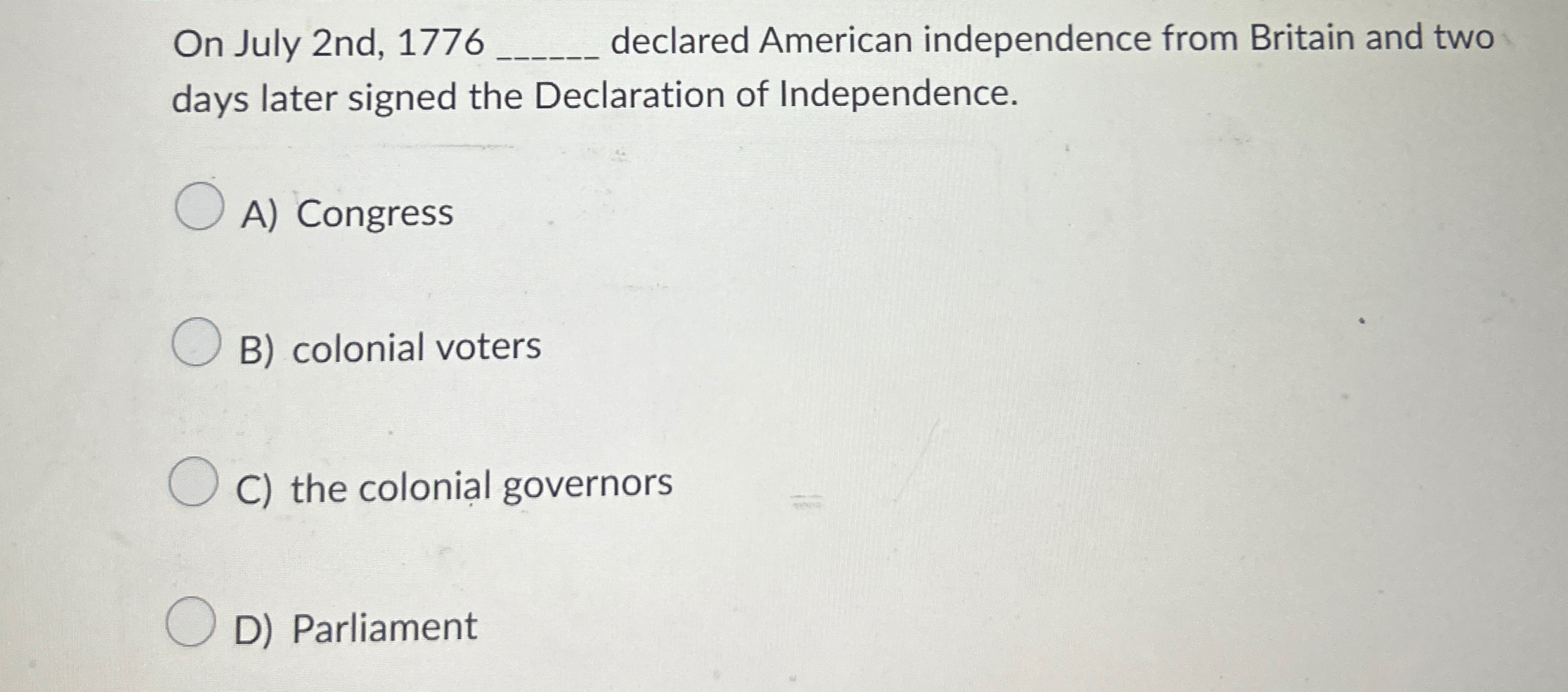 governors rebuttle to declaration of independence
