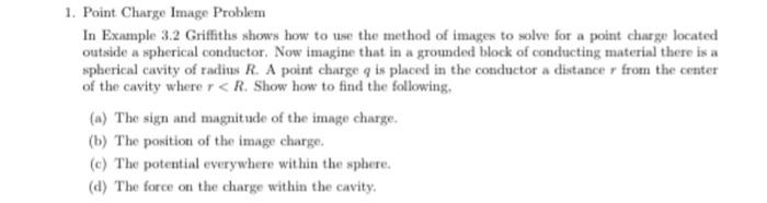 1. Point Charge Image Problem In Example 3.2 | Chegg.com