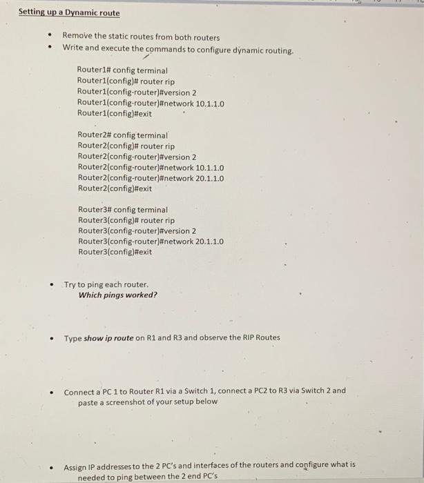 Solved Lab 7 - Routing Instructions: 1) Add screenshots in | Chegg.com