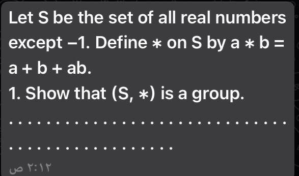 Solved Let S be the set of all real numbers except -1. | Chegg.com
