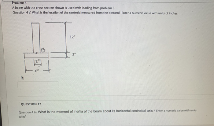 Solved Problem 4 A beam with the cross section shown is used | Chegg.com