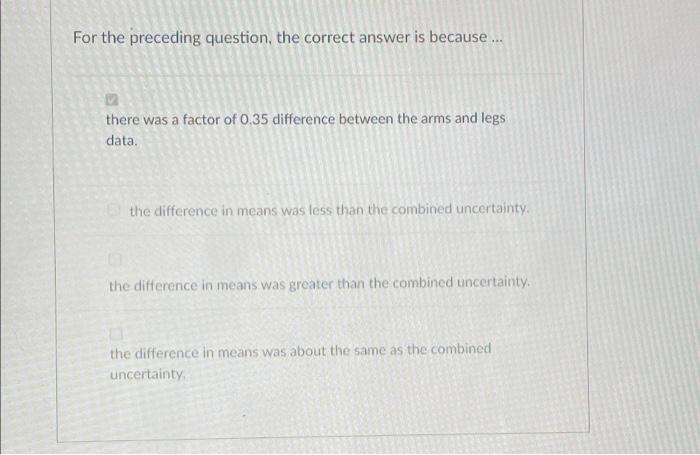 For the preceding question, the correct answer is | Chegg.com