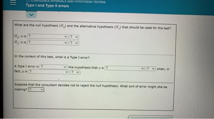 Solved CONFIDENCE INTERVALS AND HYPOTHESIS TESTING Type I | Chegg.com