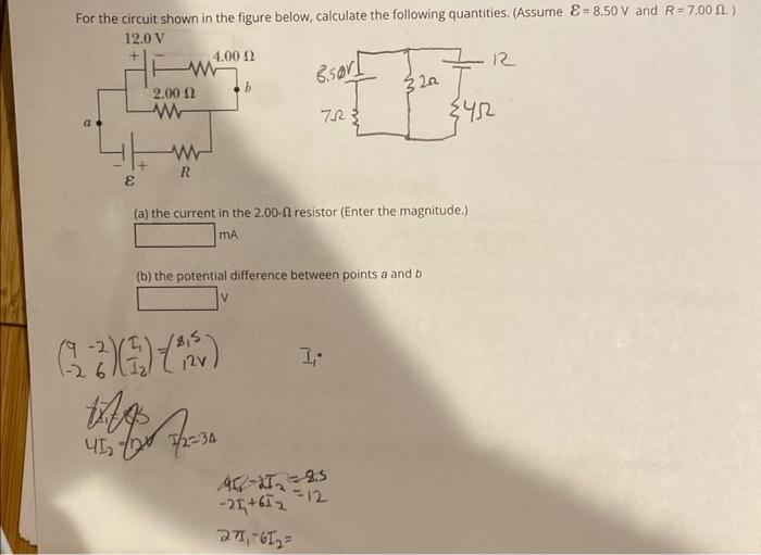 Solved For the circuit shown in the figure below, calculate | Chegg.com