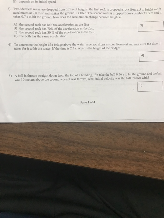 Solved E) depends on its initial speed 3) Two identical | Chegg.com