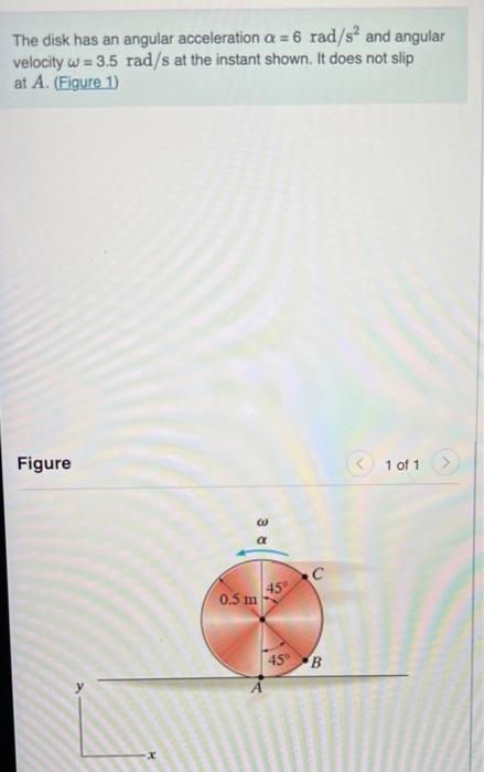 Solved The disk has an angular acceleration a=6 rad/s² and | Chegg.com