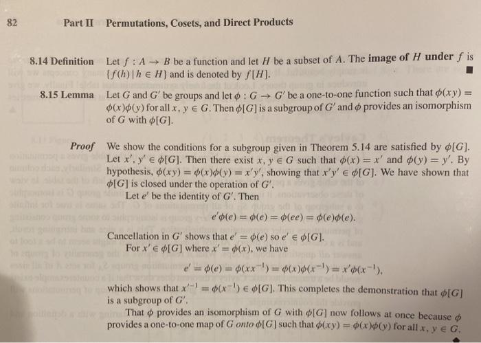 Solved Let O 6 →g Be A Homomorphism Of Groups With