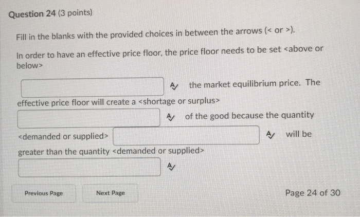 Solved Question 24 3 Points Fill In The Blanks With The