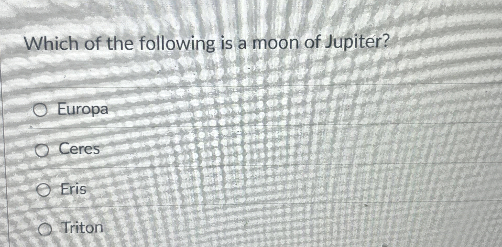 Solved Which of the following is a moon of