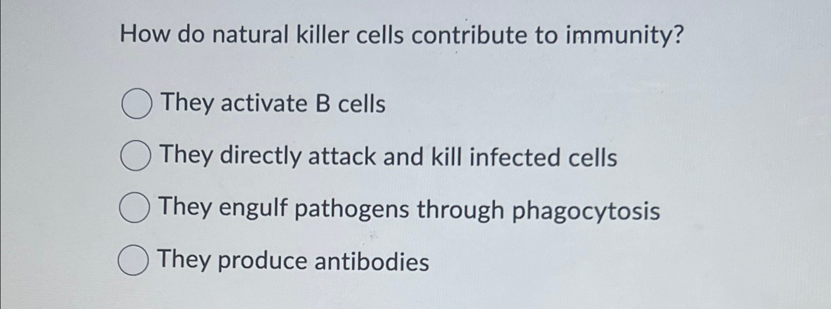 Solved How do natural killer cells contribute to | Chegg.com