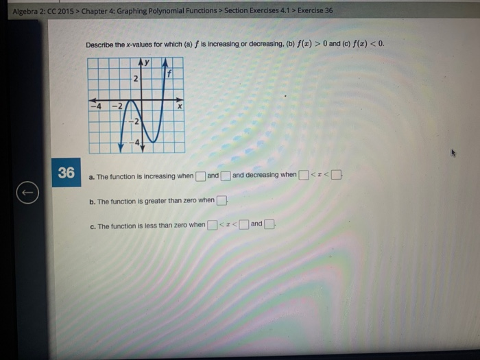 Solved Algebra 2 Cc 15 Chapter 4 Graphing Polynomia Chegg Com