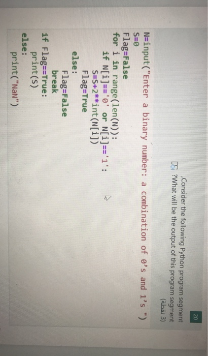 Solved Consider the following Python program segment DS?What | Chegg.com