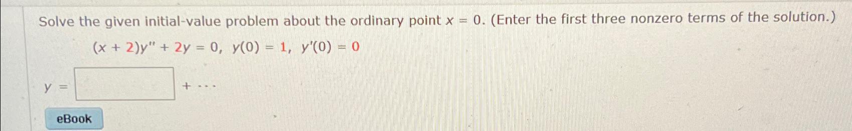 Solved Solve the given initial-value problem about the | Chegg.com