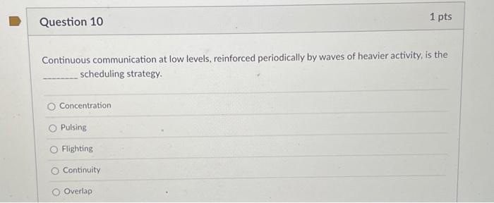 Solved Continuous communication at low levels, reinforced | Chegg.com