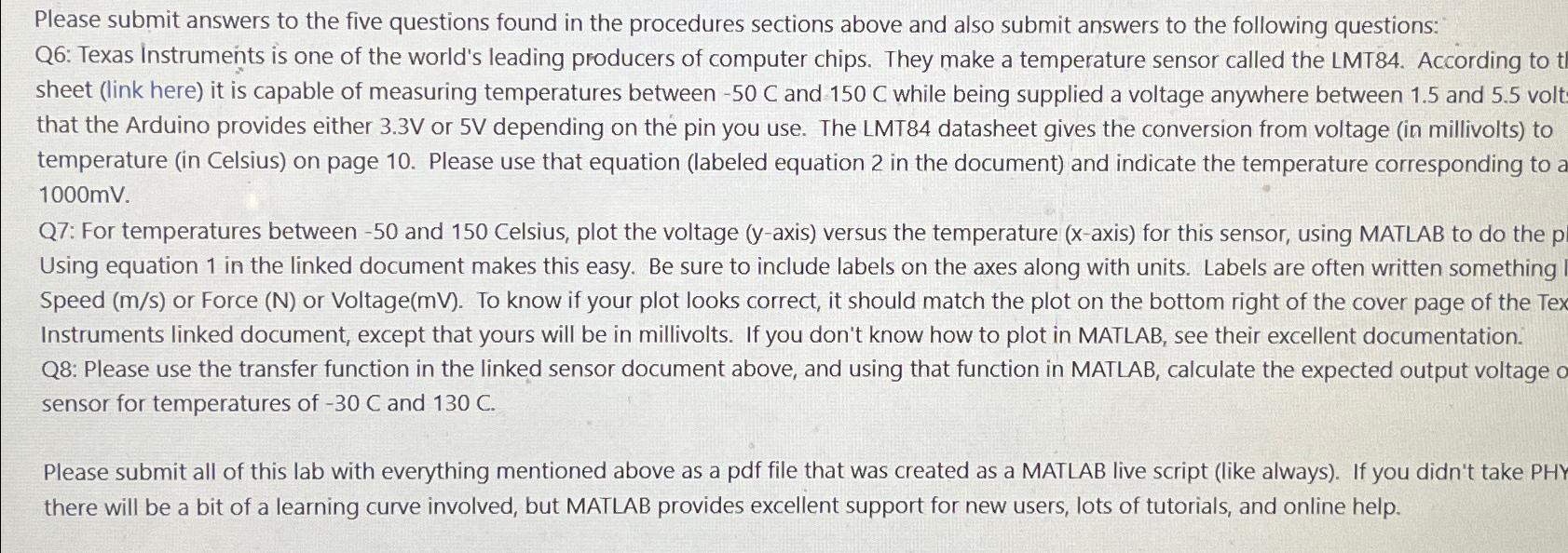 Solved Please submit answers to the five questions found in | Chegg.com