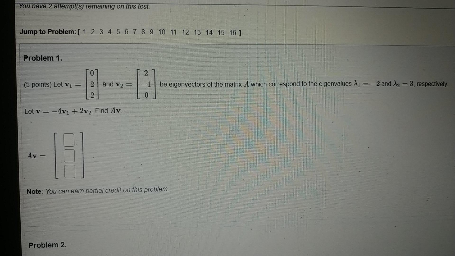 Solved You have 2 attempt(s) remaining on this test. Jump to | Chegg.com