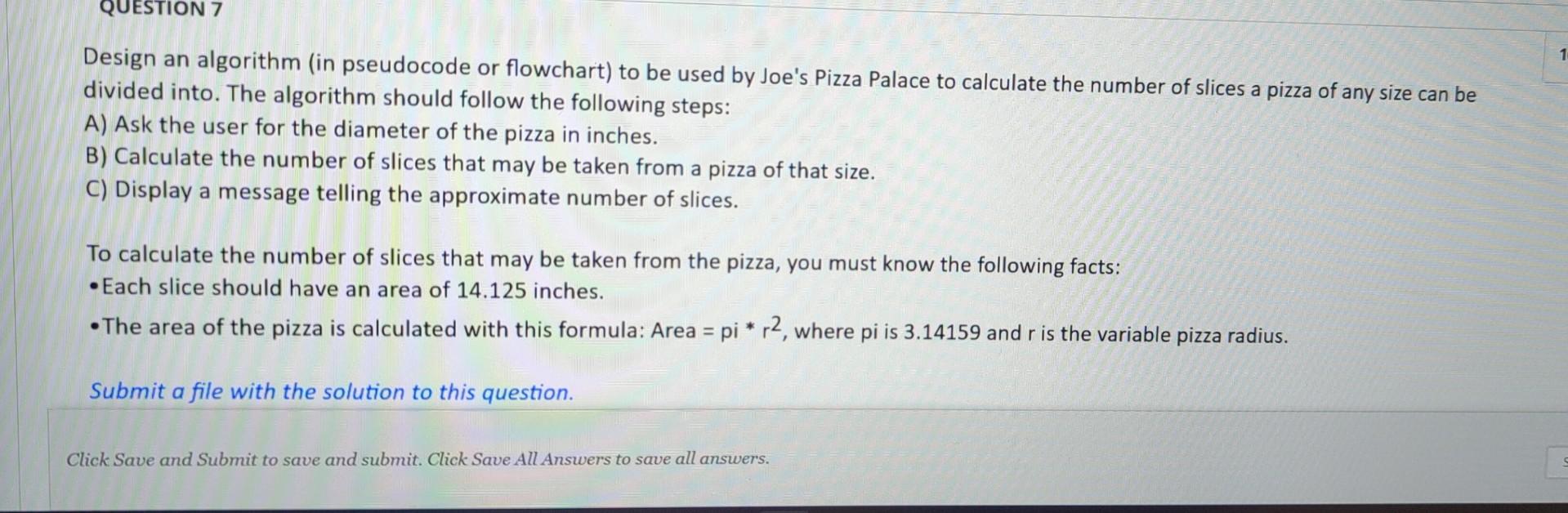 Solved Design an algorithm (in pseudocode or flowchart) to | Chegg.com