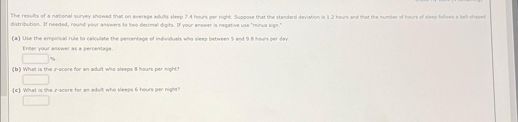 Solved distribution. If needed, round your answers to two | Chegg.com