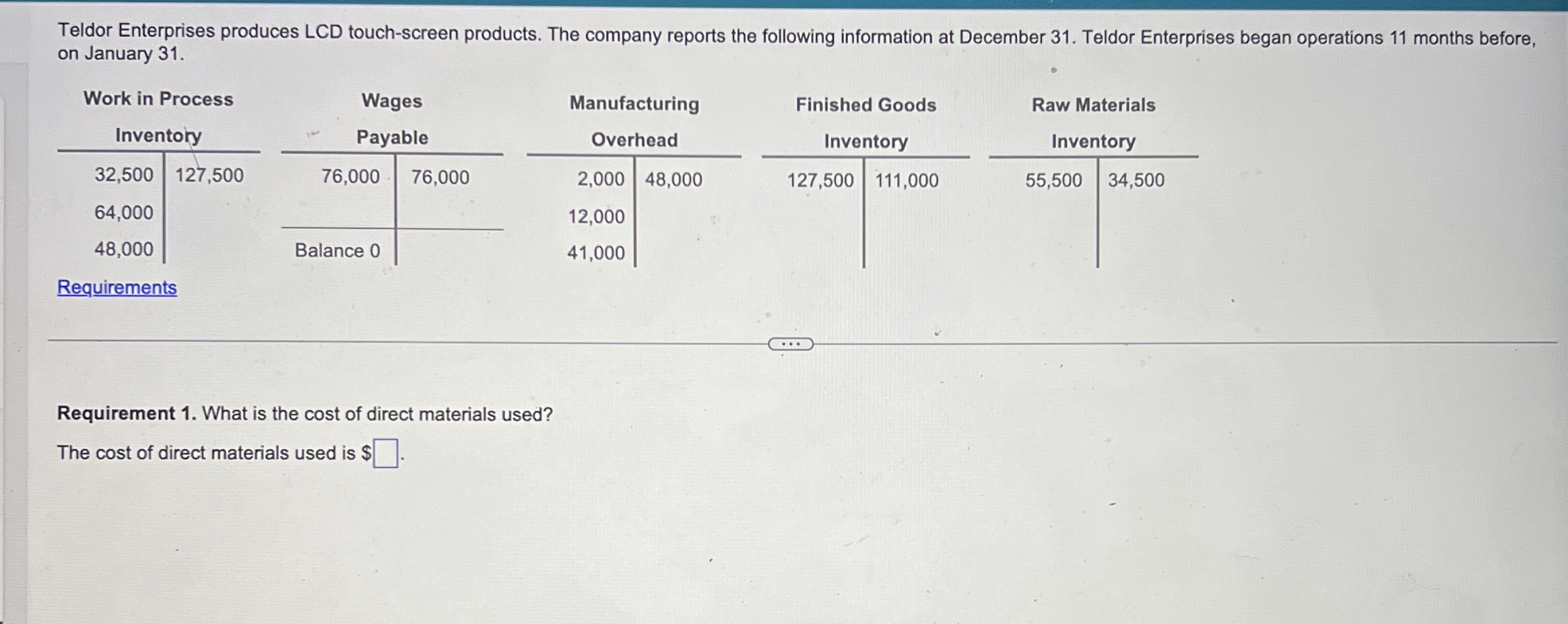 Solved Teldor Enterprises produces LCD touchscreen