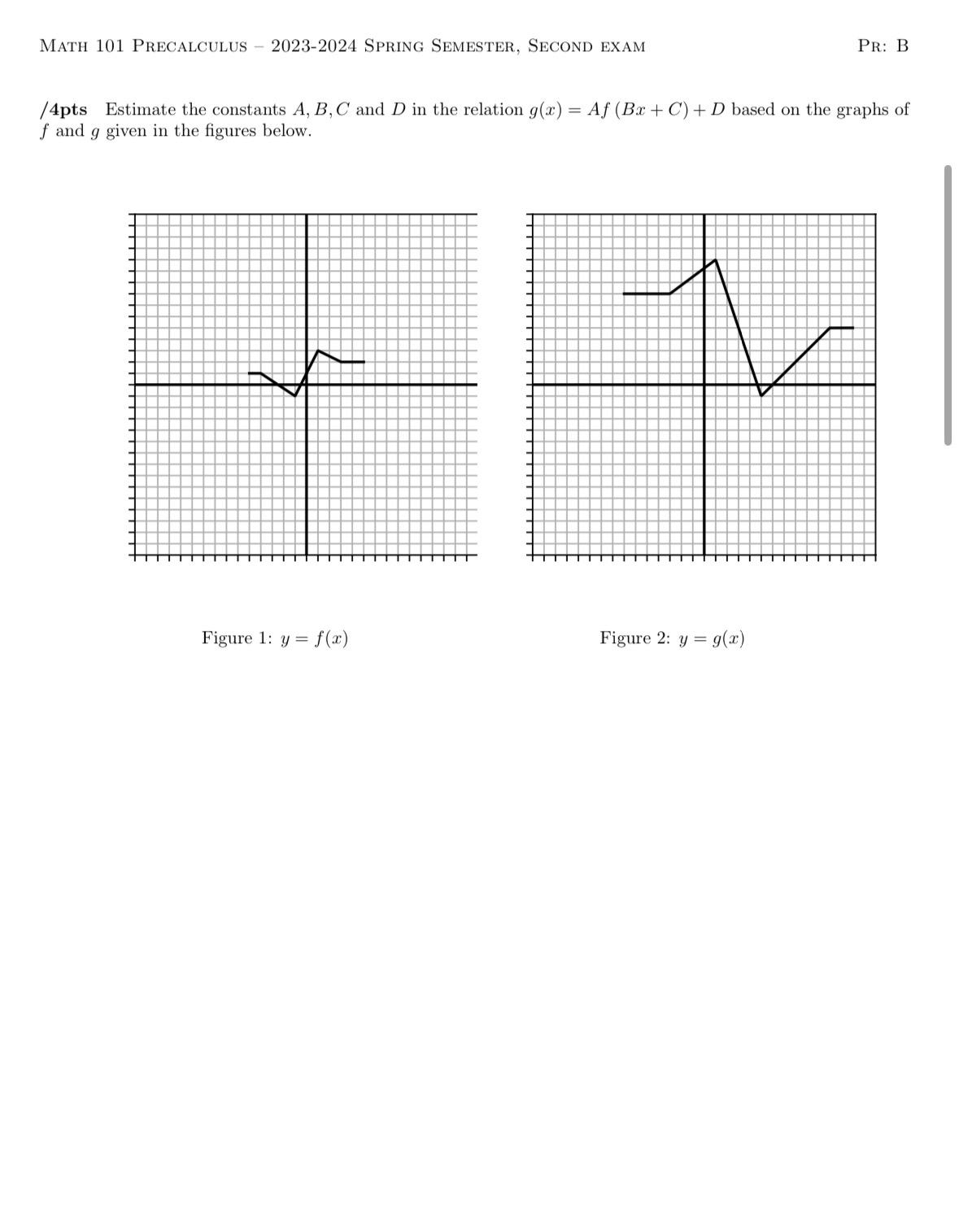 Solved Math 101 ﻿Precalculus - 2023-2024 ﻿Spring Semester, | Chegg.com