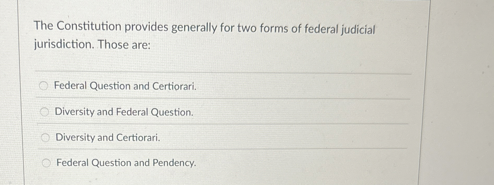 Solved The Constitution provides generally for two forms of | Chegg.com
