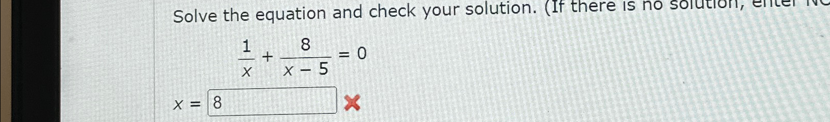 Solved Solve the equation and check your solution. (If there | Chegg.com