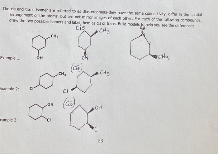Solved The cis and trans isomer are referred to as | Chegg.com