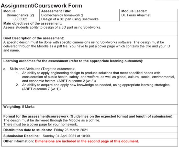 assignment 01.03 fitness assessment video submission