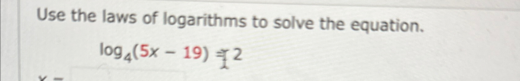 Solved Use the laws of logarithms to solve the | Chegg.com