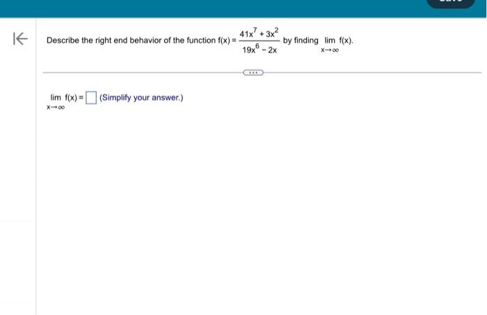 Solved Describe the right end behavior of the function | Chegg.com
